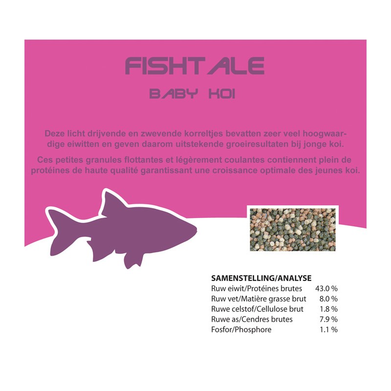 Fishtale baby koi 1.5/2mm en 1.160kg